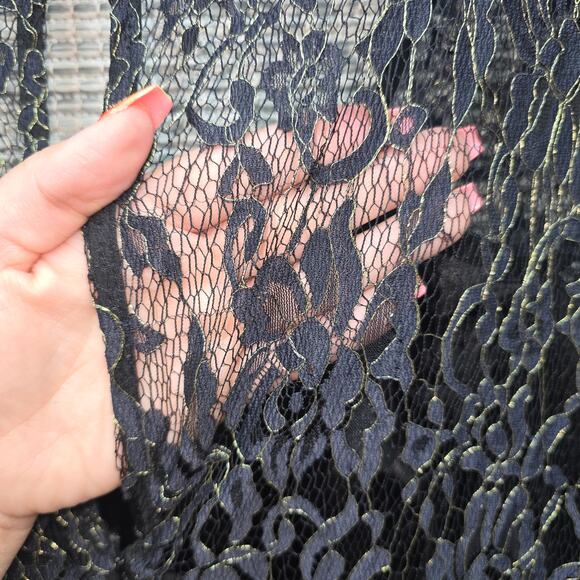 City Chic Lace Dress Womens Plus Size 22 Black Gold Whimsy Goth Formal Party NEW - Picture 6 of 10